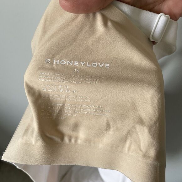 Honeylove Crossover Wireless Bra White Beige Supportive Comfort Women's Size 2X - Picture 10 of 11